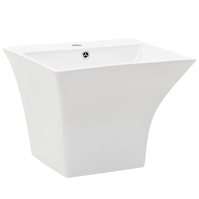 Load image into Gallery viewer, Vidaxl wasbak wandgemonteerd 500x450x410 mm keramiek wit
