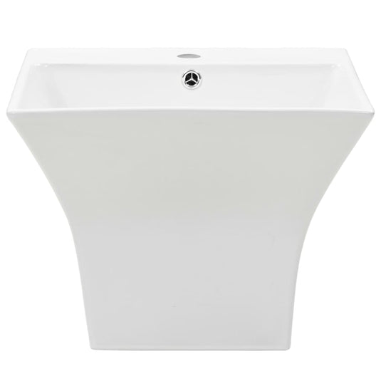 Vidaxl wasbak wandgemonteerd 500x450x410 mm keramiek wit