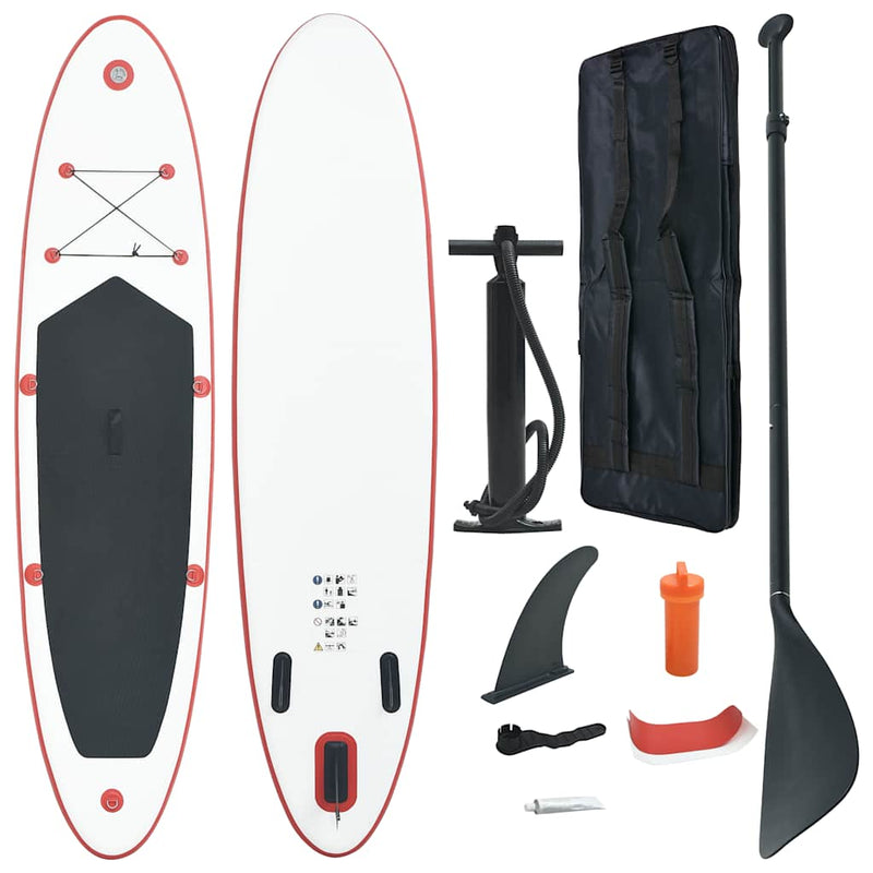Load image into Gallery viewer, VidaXL Stand-up paddleboard opblaasbaar rood en wit
