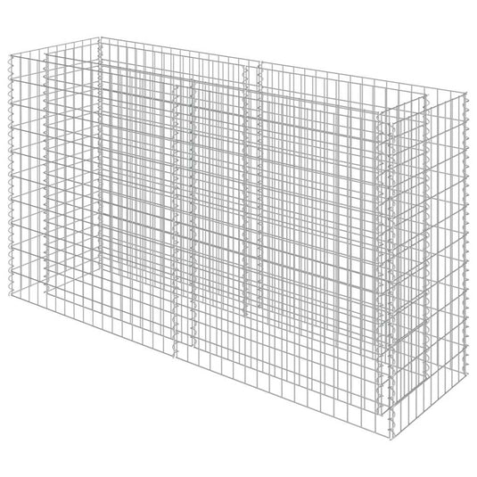 Vidaxl gabion plantenbak verhoogd 180x50x100 cm gegalvaniseerd staal