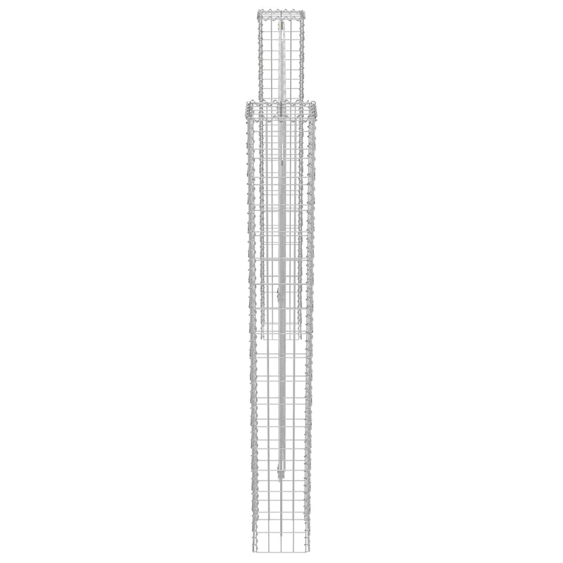 Afbeelding laden in galerijviewer, Vidaxl afrasteringspaal 2 pcs zilver 20 x 20 x 190 cm metaal

