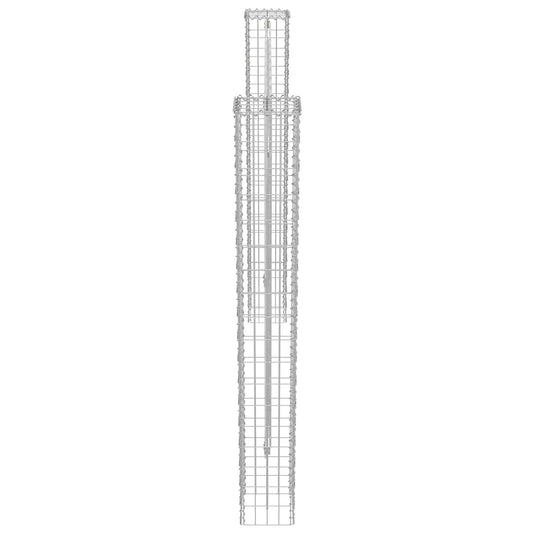 Vidaxl afrasteringspaal 2 pcs zilver 20 x 20 x 190 cm metaal