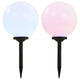 Vidaxl led-solarlampen rond 30 cm rgb 2 st