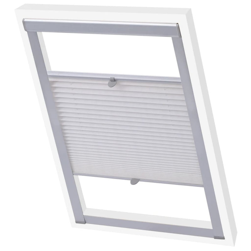 Load image into Gallery viewer, VidaXL Rolgordijn geplooid wit MK08

