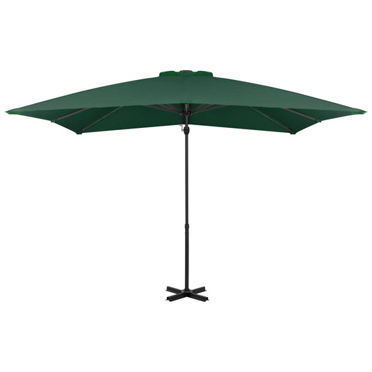 Vidaxl zweefparasol met aluminium paal 250x250 cm groen