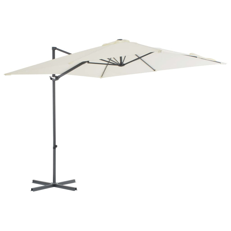 Load image into Gallery viewer, Vidaxl zweefparasol met stalen paal 250x250 cm zandkleurig
