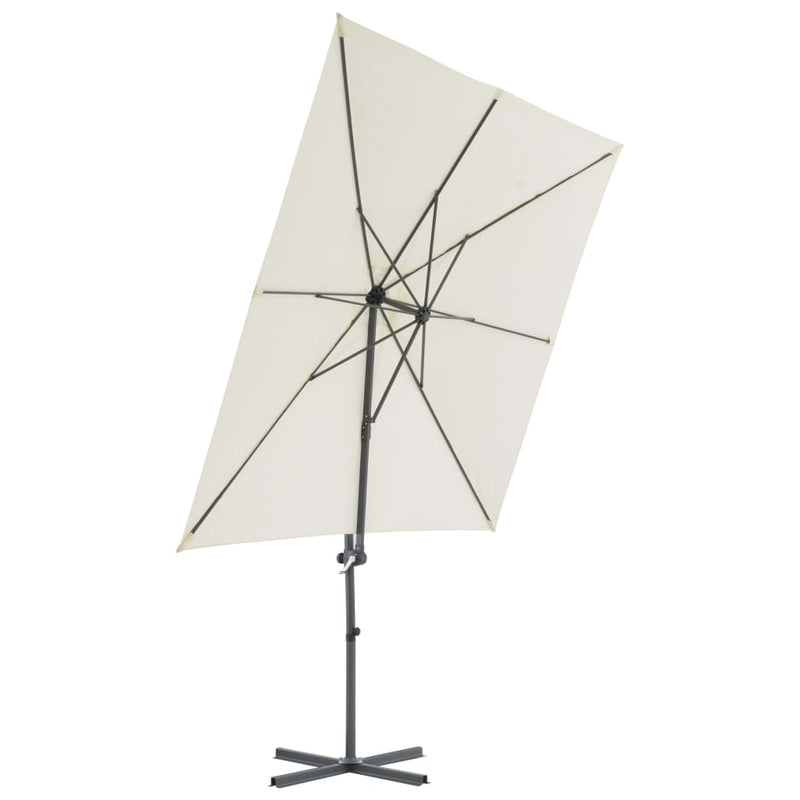 Load image into Gallery viewer, Vidaxl zweefparasol met stalen paal 250x250 cm zandkleurig
