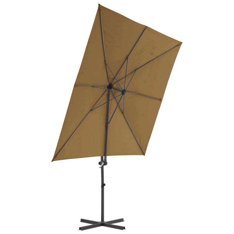 Load image into Gallery viewer, Vidaxl zweefparasol met stalen paal 250x250 cm taupe
