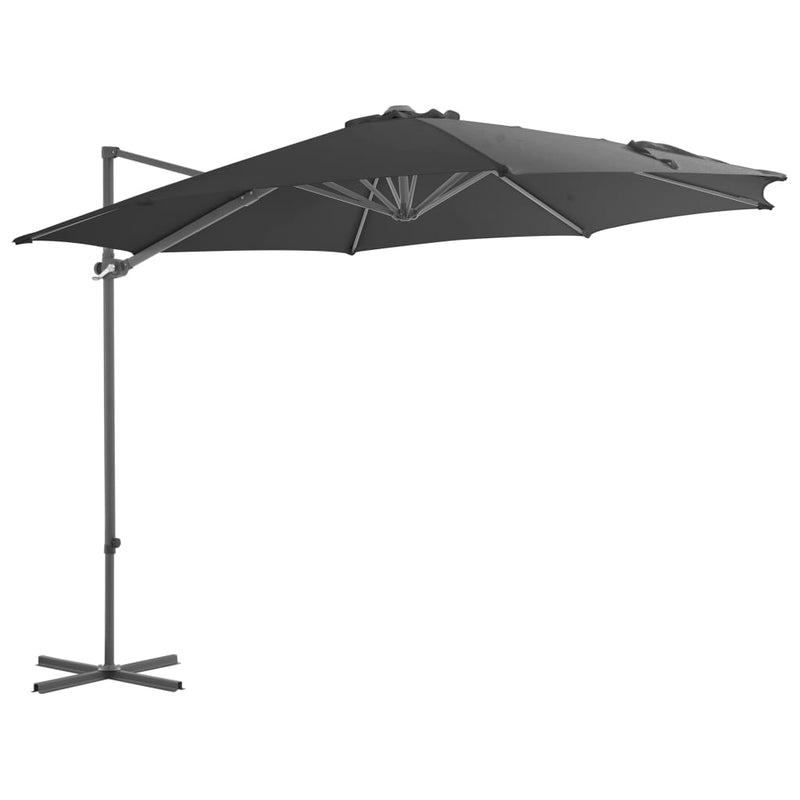 Load image into Gallery viewer, Vidaxl zweefparasol met stalen paal 300 cm antracietkleurig
