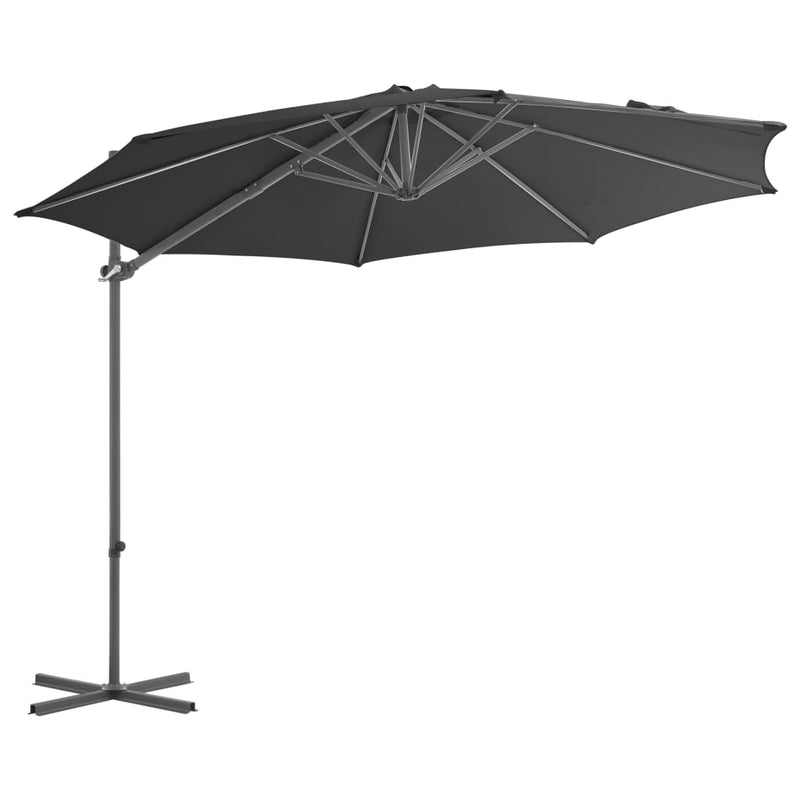 Load image into Gallery viewer, Vidaxl zweefparasol met stalen paal 300 cm antracietkleurig
