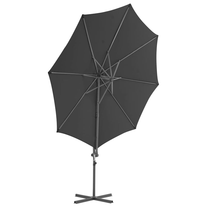 Load image into Gallery viewer, Vidaxl zweefparasol met stalen paal 300 cm antracietkleurig
