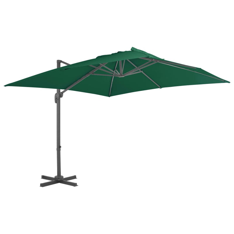Load image into Gallery viewer, Vidaxl zweefparasol met aluminium paal 300x300 cm groen
