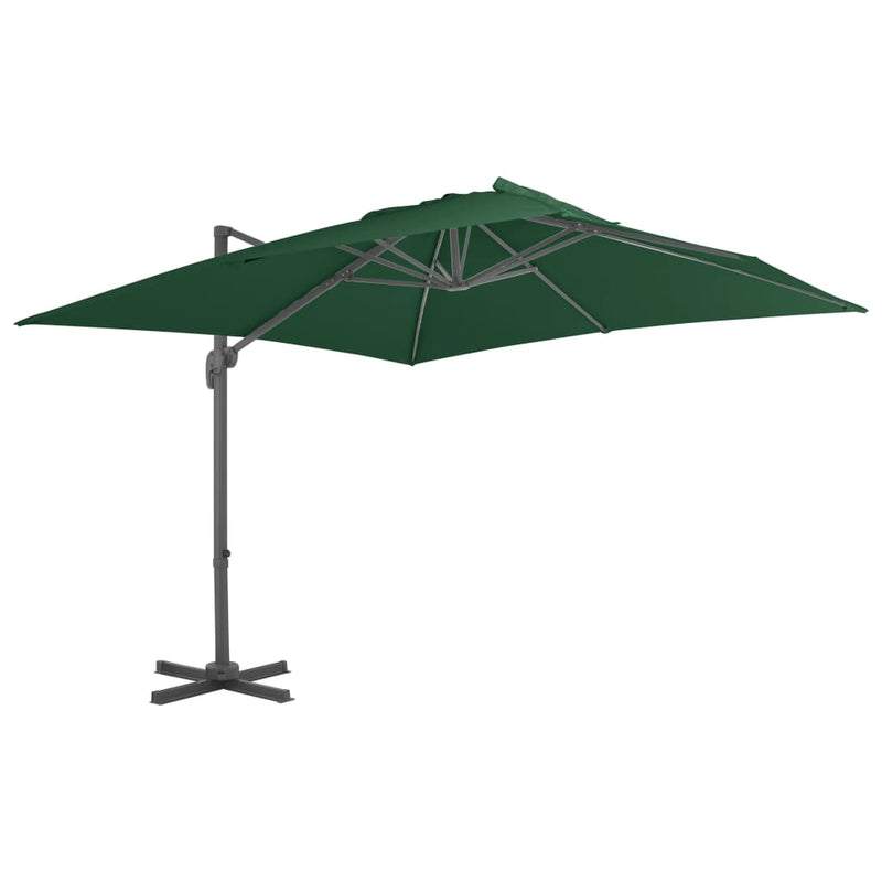 Load image into Gallery viewer, Vidaxl zweefparasol met aluminium paal 400x300 cm groen
