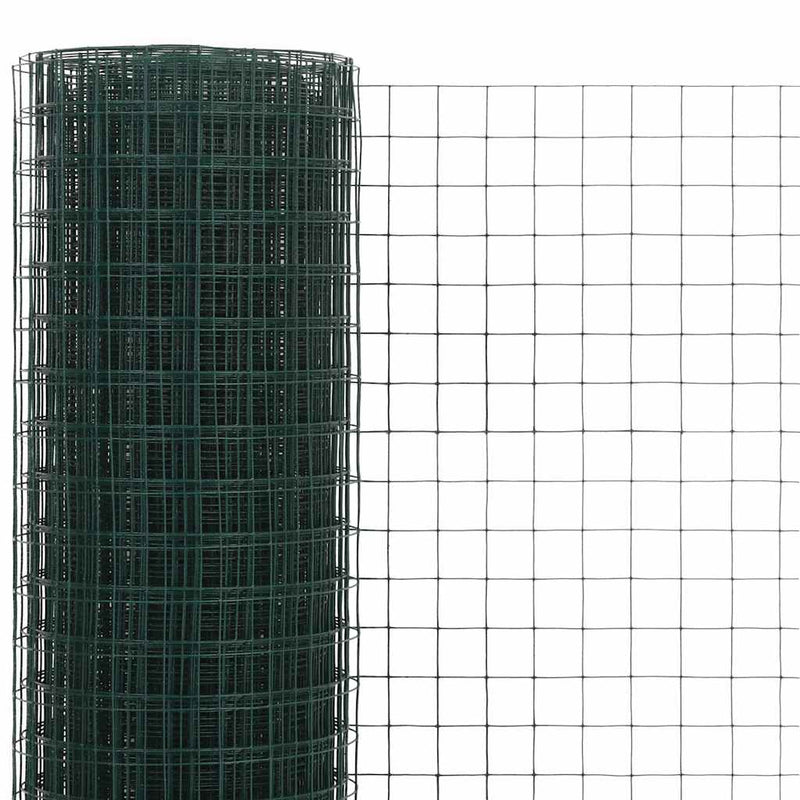 Load image into Gallery viewer, Vidaxl kippengaas 10x0,5 m staal met pvc coating groen
