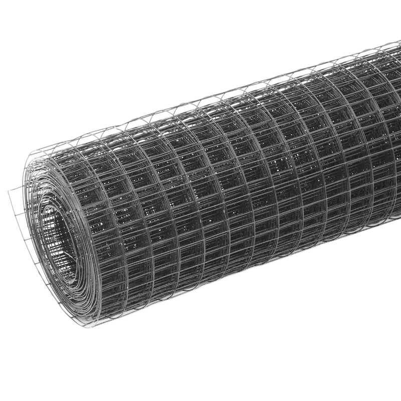 Load image into Gallery viewer, Vidaxl kippengaas 10x1 m staal met pvc coating grijs
