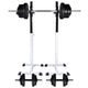 VidaXL Halter- squatrek met halterset 60,5 kg
