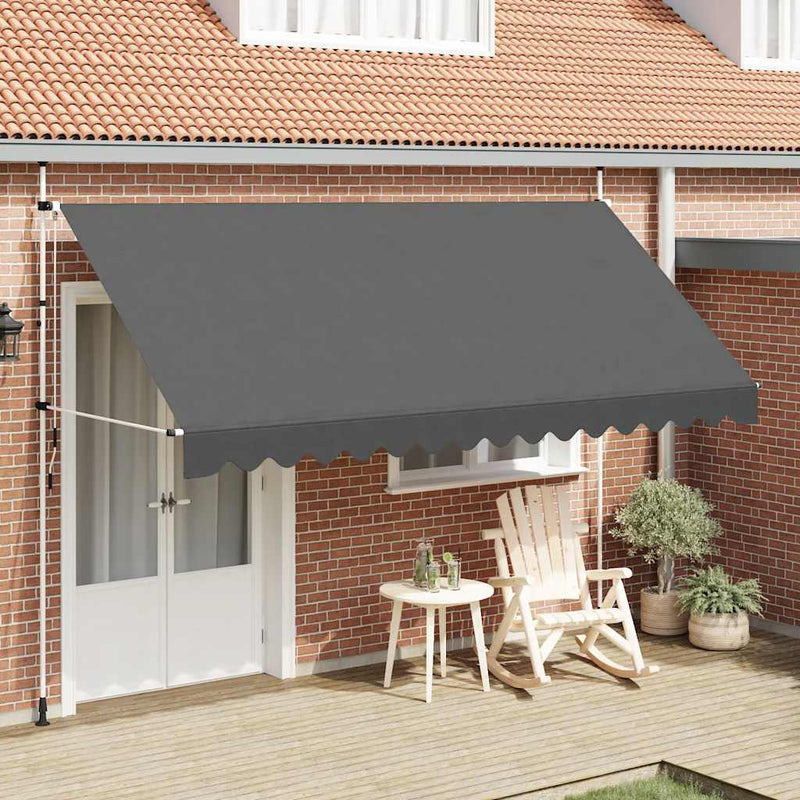 Load image into Gallery viewer, Vidaxl luifel handmatig uittrekbaar 400 cm antraciet
