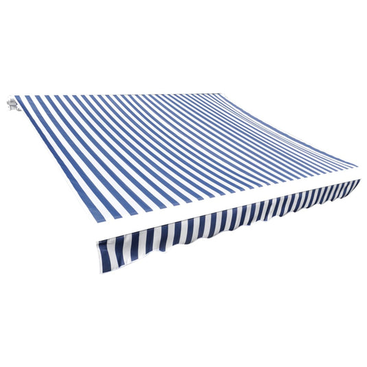 Vidaxl luifeldoek 500x300 cm canvas blauw en wit