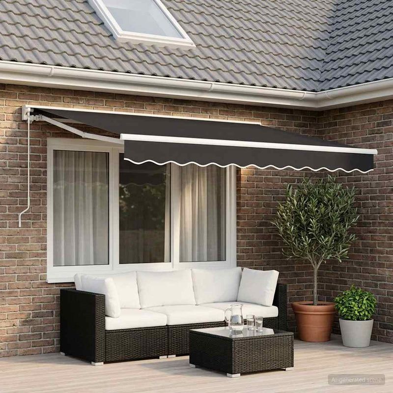 Load image into Gallery viewer, Vidaxl vervangingsdoek voor luifel 300x250 cm polyester grijs
