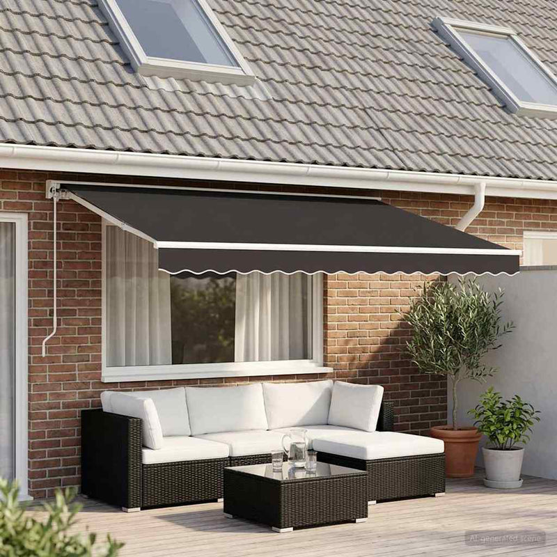 Load image into Gallery viewer, Vidaxl vervangingsdoek voor luifel 400x300 cm polyester grijs
