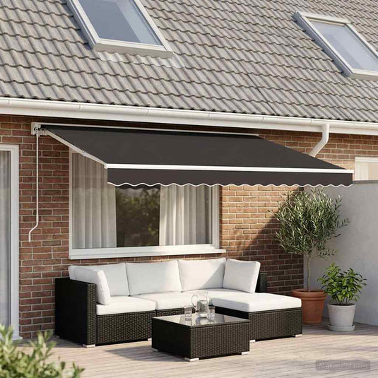 Vidaxl vervangingsdoek voor luifel 450x300 cm polyester grijs