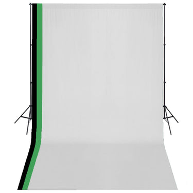 Vidaxl fotostudioset met 3 katoenen achtergronden en frame 3x5 m