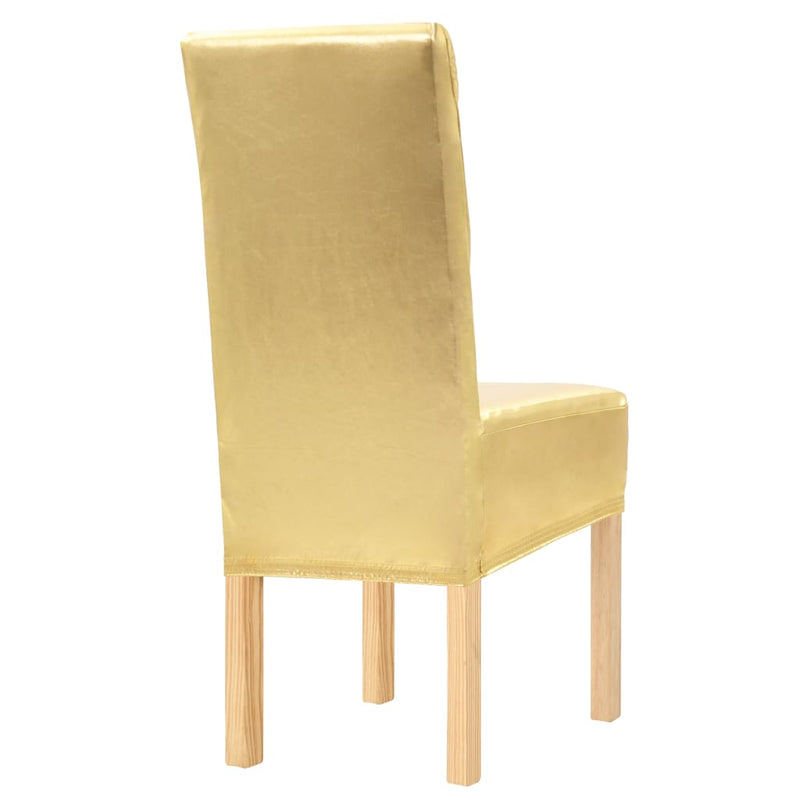 Load image into Gallery viewer, Vidaxl 6 st stoelhoezen recht stretch goud
