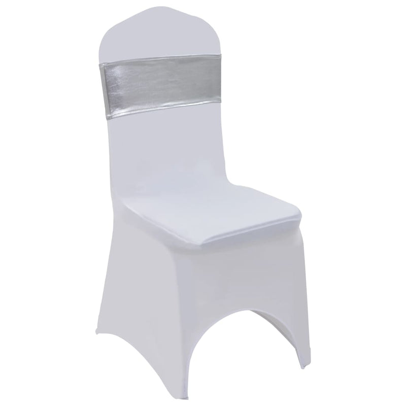 Load image into Gallery viewer, Vidaxl 25 st stoellint met diamant stretch zilver
