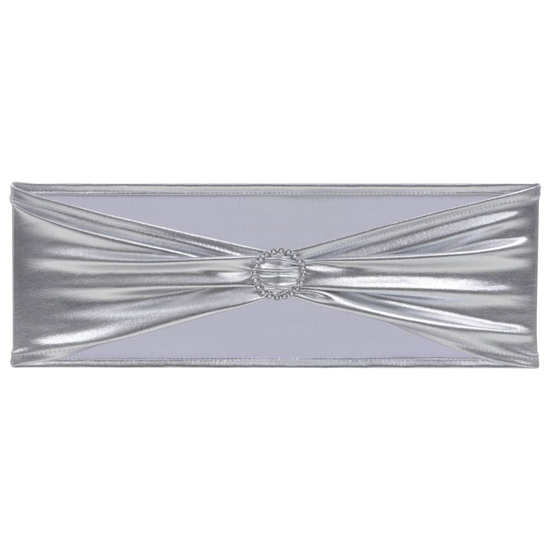 Load image into Gallery viewer, Vidaxl 25 st stoellint met diamant stretch zilver
