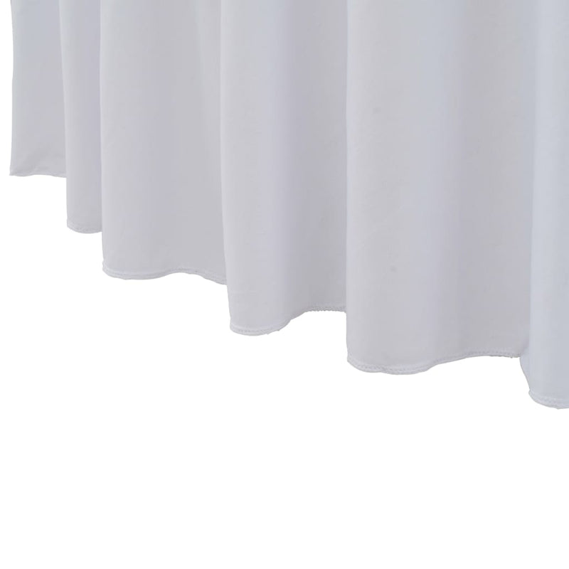 Load image into Gallery viewer, Vidaxl 2 st tafelhoezen stretch met rok 120x74 cm wit
