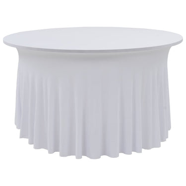 Vidaxl 2 st tafelhoezen stretch met rok 150x74 cm wit