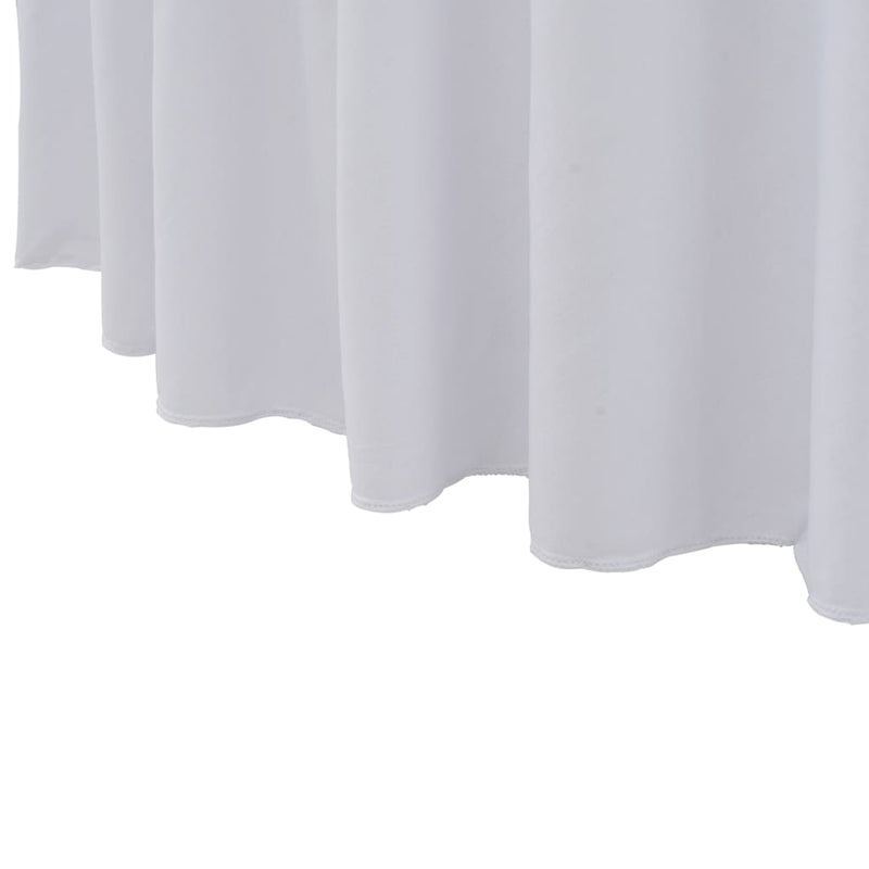 Load image into Gallery viewer, Vidaxl 2 st tafelhoezen stretch met rok 150x74 cm wit
