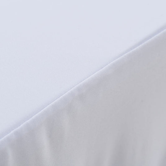Vidaxl 2 st tafelhoezen stretch met rok 120x60,5x74 cm wit