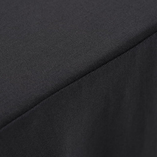 VidaXL Tafelkleden 2 st met rok stretch 243x76x74 cm antracietkleurig