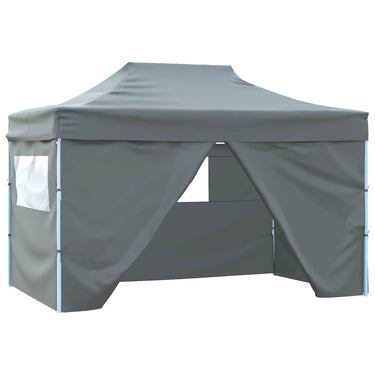Vidaxl vouwtent pop-up met 4 zijwanden 3x4,5 m antraciet
