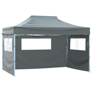 Vidaxl vouwtent met 3 wanden 431x291x315 cm antraciet