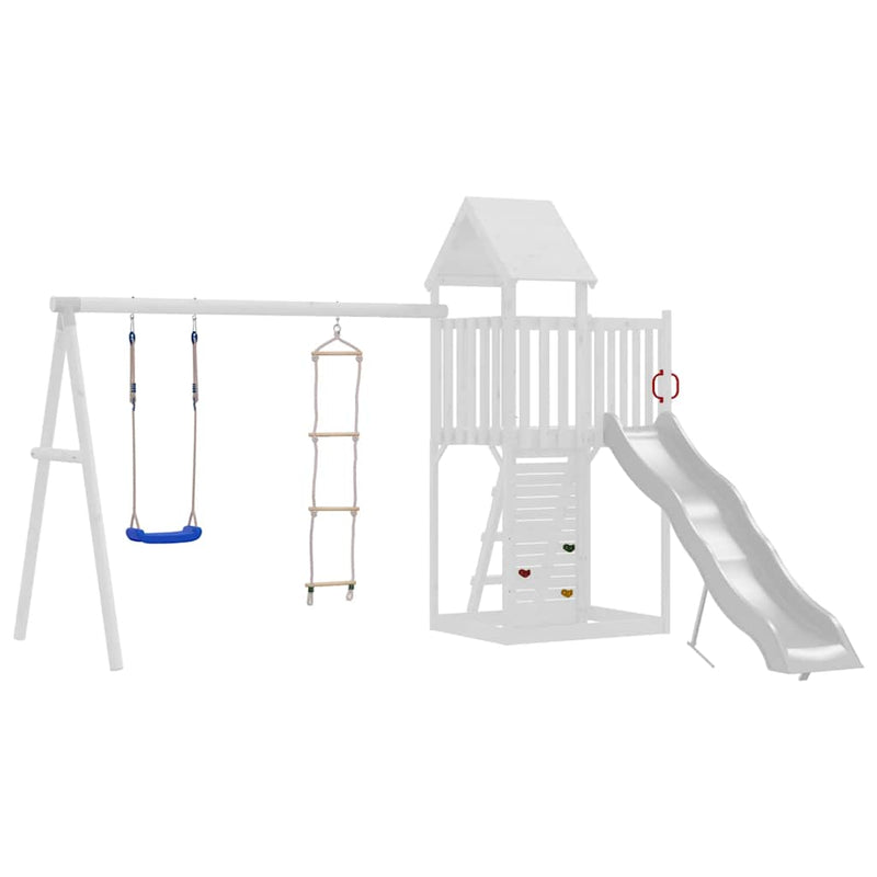 Load image into Gallery viewer, Vidaxl schommelzitje met touwladder en klimstenen pe blauw
