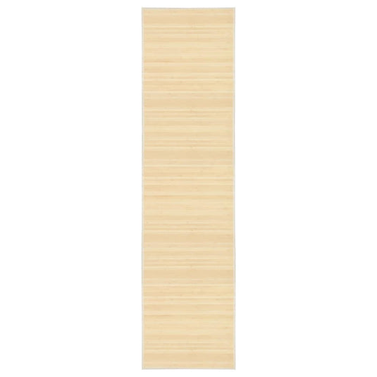 Vidaxl tapijt 80x300 cm bamboe naturel