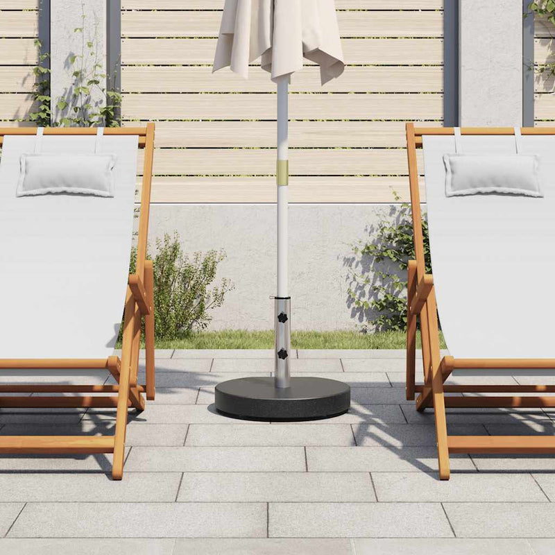 Load image into Gallery viewer, Vidaxl parasolvoet rond 28,5 kg graniet zwart
