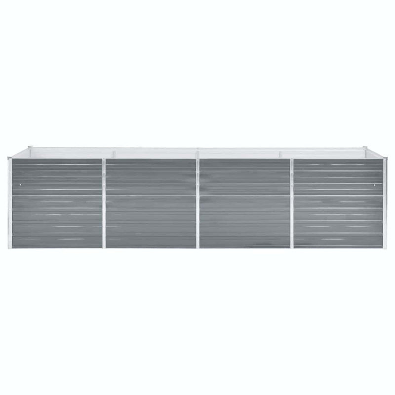 Load image into Gallery viewer, Vidaxl plantenbak verhoogd 320x80x77 cm gegalvaniseerd staal grijs
