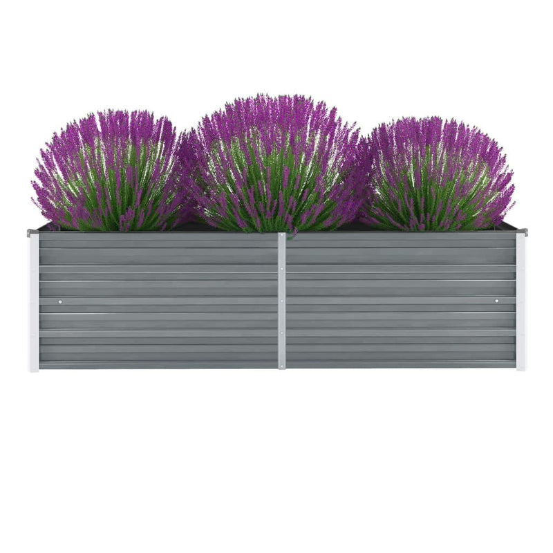 Load image into Gallery viewer, Vidaxl plantenbak verhoogd 160x40x45 cm gegalvaniseerd staal grijs
