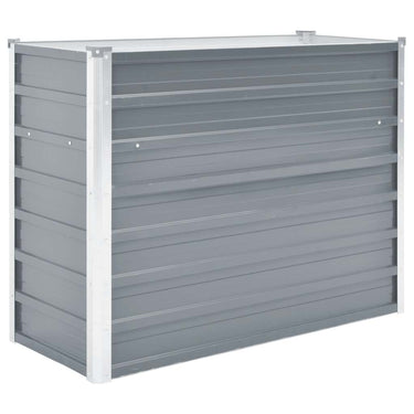 Vidaxl plantenbak verhoogd 100x40x77 cm gegalvaniseerd staal grijs