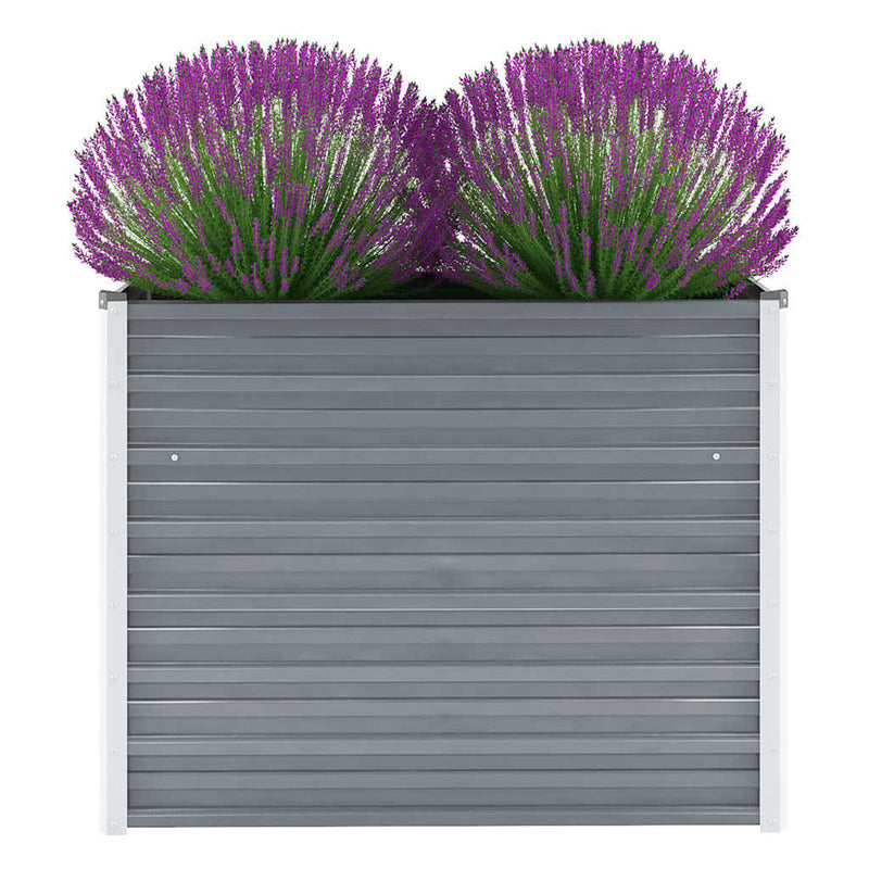 Load image into Gallery viewer, Vidaxl plantenbak verhoogd 100x40x77 cm gegalvaniseerd staal grijs
