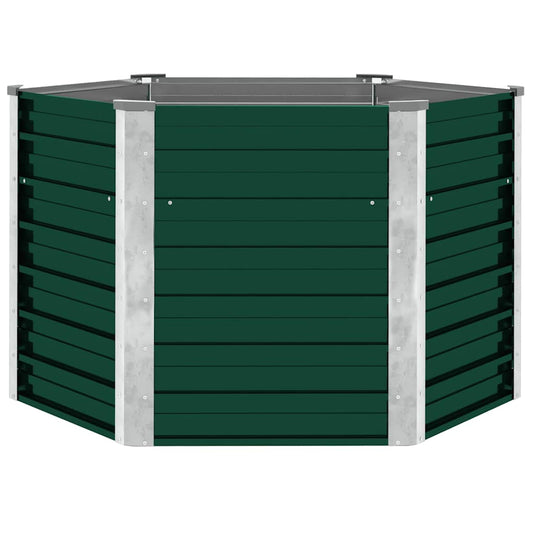 Vidaxl plantenbak verhoogd 129x129x77 cm gegalvaniseerd staal groen