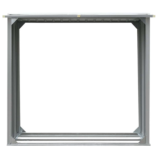 Vidaxl haardhoutschuur 172x91x154 cm gegalvaniseerd staal grijs