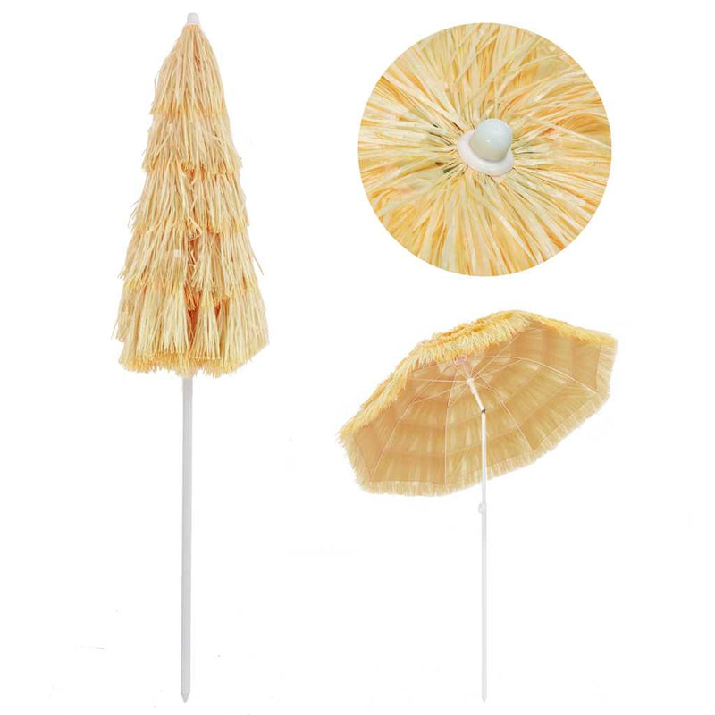 Load image into Gallery viewer, Vidaxl strandparasol hawaï stijl 180 cm naturel
