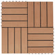 VidaXL Terrastegels 30x30 cm 1 m² HKC teakkleur 11 st
