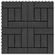 VidaXL Terrastegels 30x30 cm 1 m² HKC zwart 11 st