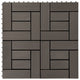 Vidaxl terrastegels 30x30 cm 1 m² hkc donkerbruin 11 st