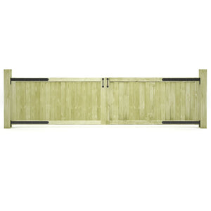 VidaXL Poorten 2 st 300x75 cm geïmpregneerd grenenhout
